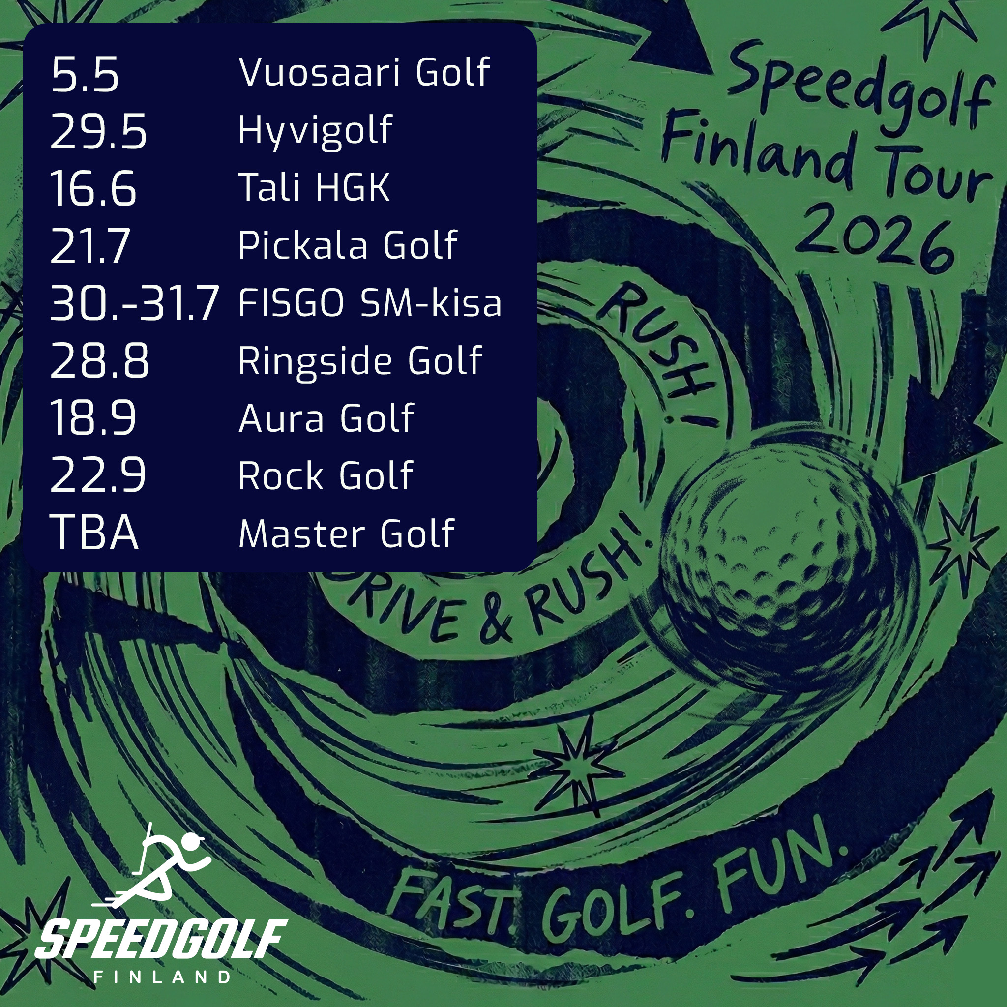 Speedgolf Finland 2026 Kisat Kilpailut 2026